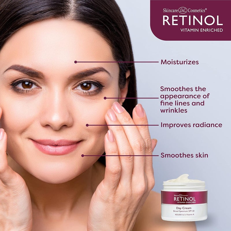 Retinol Skincare LdeL Cosmetics Day Cream with SPF 20 - 2.25 oz - Image 3